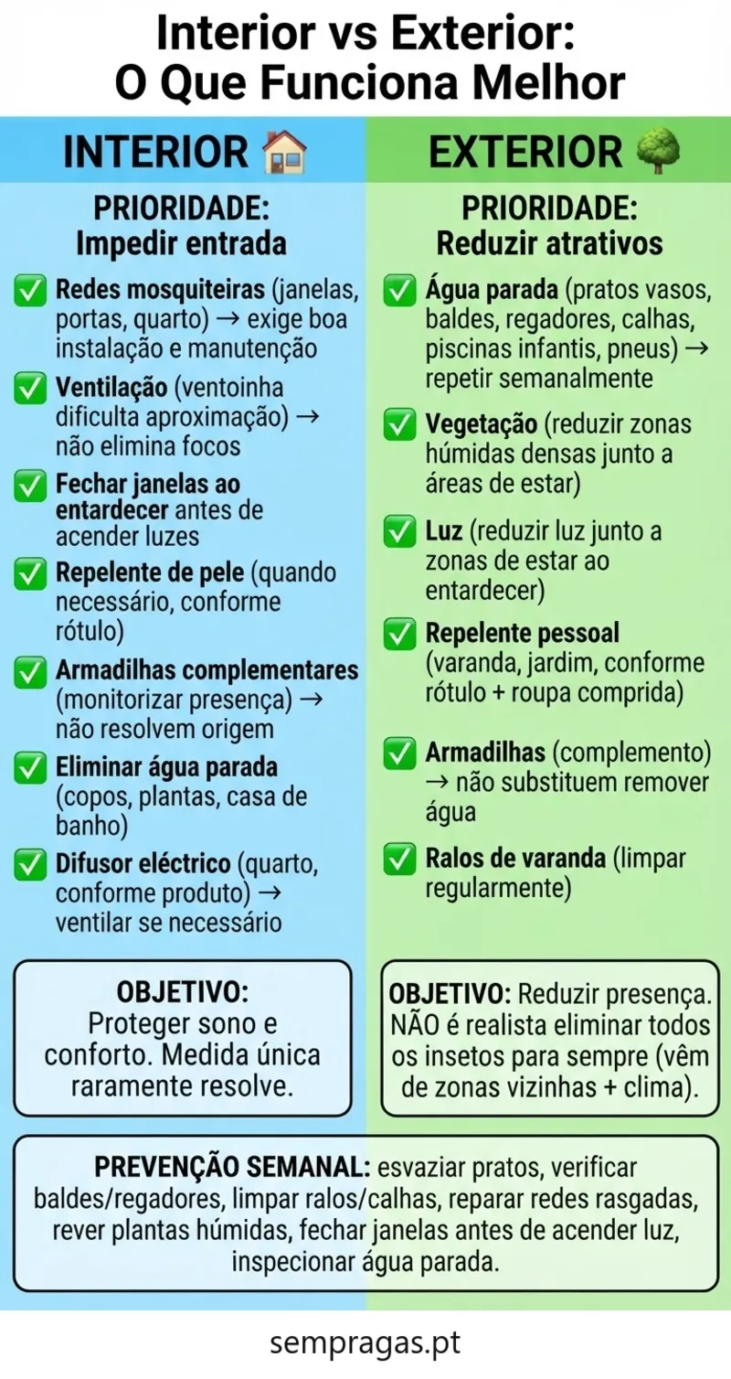 Infográfico: interior vs exterior — o que funciona melhor